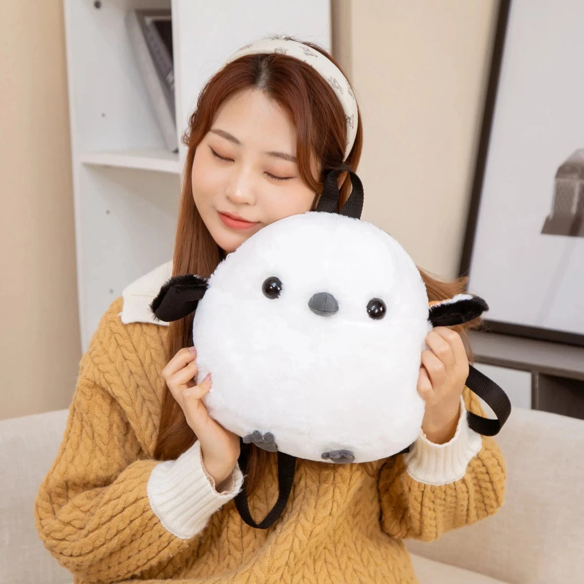 35cm Stuffed Lovely Sparrow Plush Backpack Toys Cute Long-tailed Tit Dolls Decorative Backpack for Children Girls Birthday Gifts