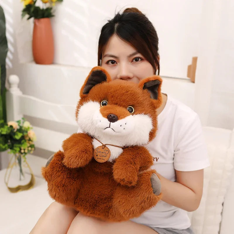 30/40cm Soft Fluffy Fox Plush Toy Kawaii Cartoon Animal Fox Stuffed Doll Girls Lover Valentine's Gift Cute Sofa Decor Pillows