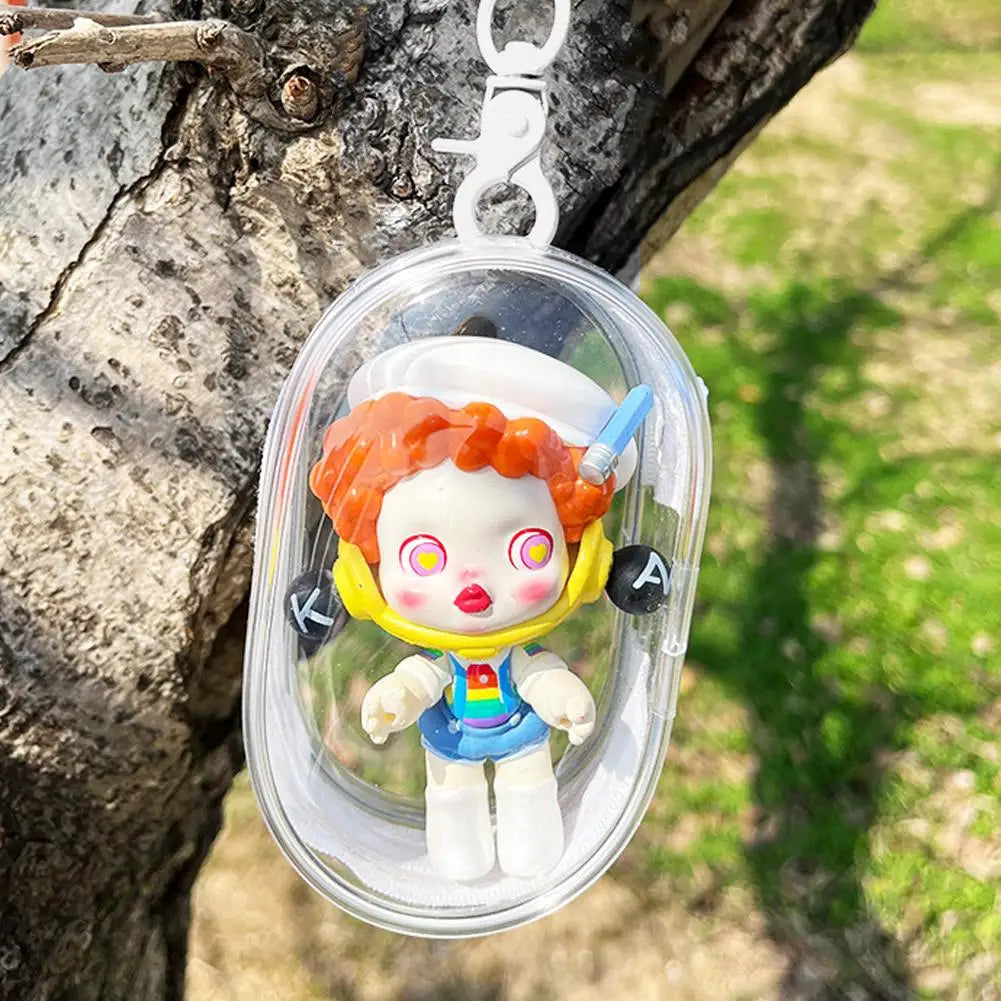 1pcs Transparent Mystery Box Keychain Bag Storage Case Organizer Box Storage Pouch Jewelry Wallet Thicken Toy Doll Gifts Bag