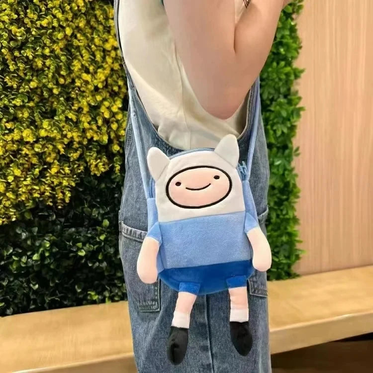 Cartoon Finn&Jake Figure Crossbody Bag Plush Coin Bag Phone Bag Anime BMO&Bag Stuffed Toys For Children Girls Boy Birthday Gifts