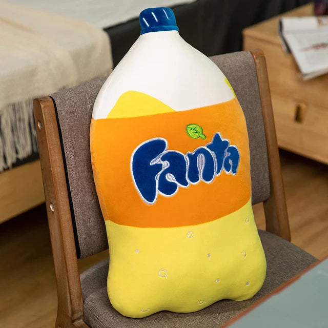 1pc 55cm Simulation Carbonated Drink Plush Pillow Funny Sprite Cola Fanta Soda Soft Stuffed Cartoon Doll Back Cushion Nice Gift