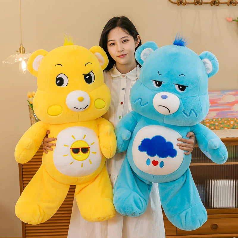 Miniso 40cm Care Bear Kawaii Plush Birthday Sharing Sunshine Love Grumpy Lucky Bear Toy Animation Doll Pillow Gift for Kids Girl