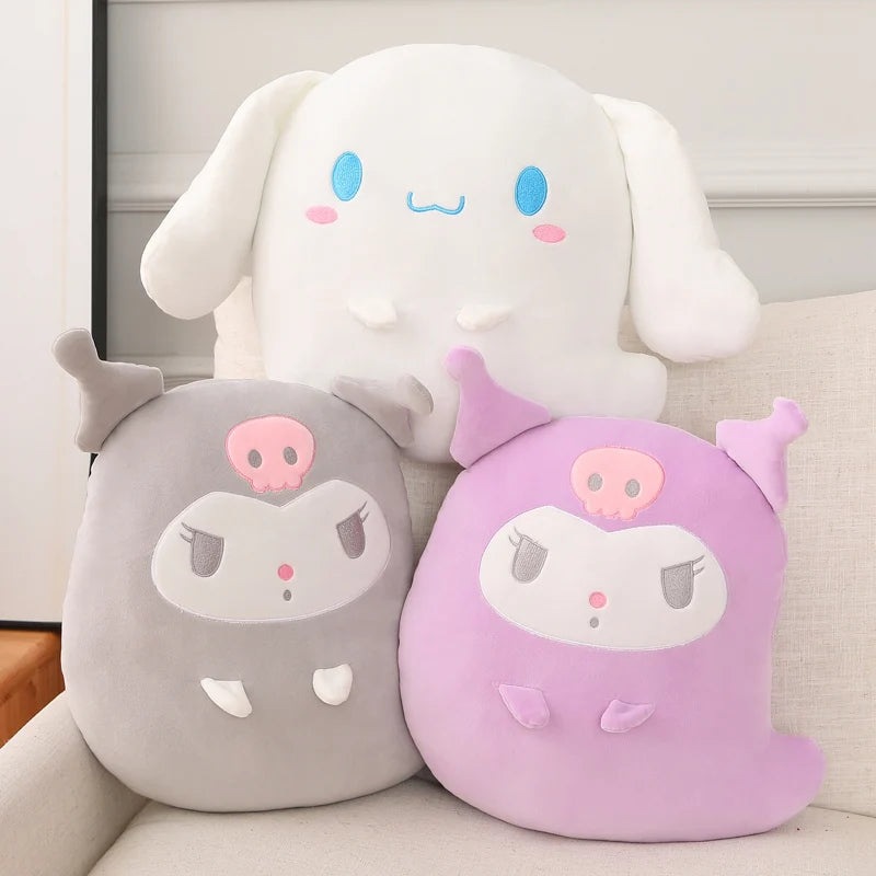 42cm Soft Anime Hug Pillow Kuromi Melody Cinnamoroll Plush Toy Back Cushion Throw Pillow Cute Plushies Home Decor