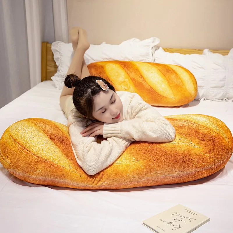 Simulation Big Bread Baguette Plush Pillow Toy Soft Kawaii Food Plush Toy for Kids Children Boy Girl Birthday Christmas Gift