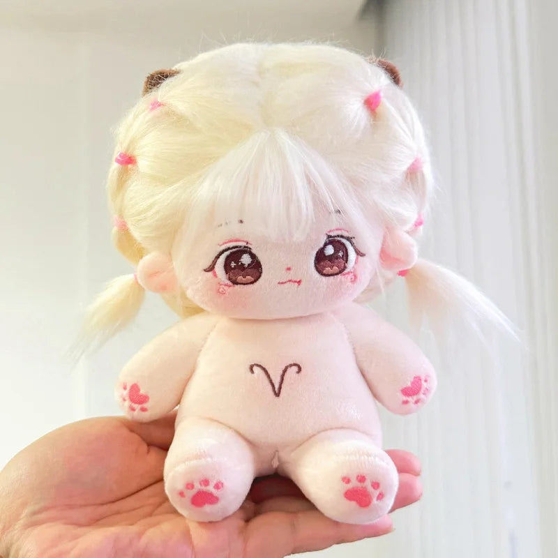 20cm New Plush Cotton Doll Idol Stuffed Super Star Figure Dolls Twelve Constellations Doll With Clothes Can Change Clothes Gift