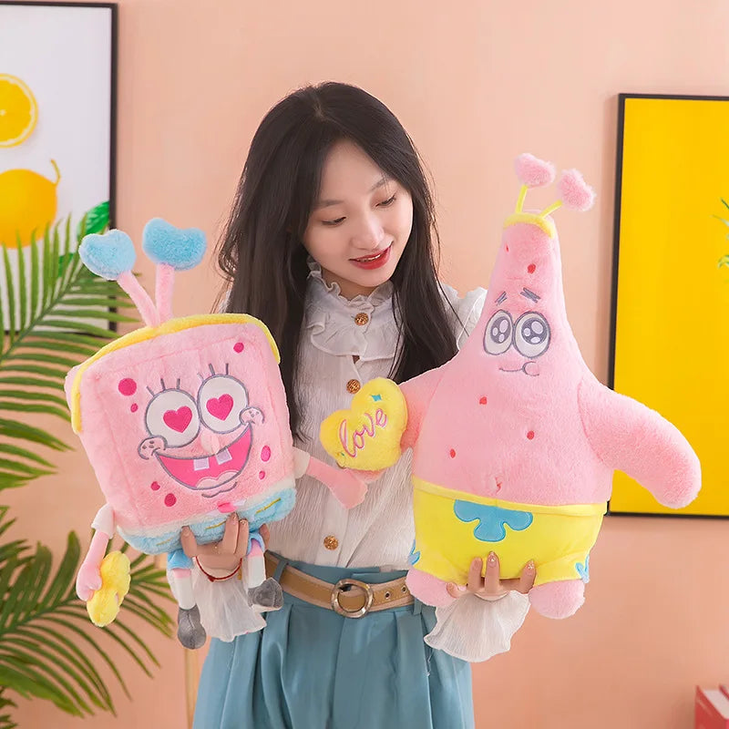 40cm Spongebob Squarepants Patrick Star Pink Kawaii Cartoon Cosplay Stuffed Plush Toys Doll Birthday Gift For Kids Girls Boys