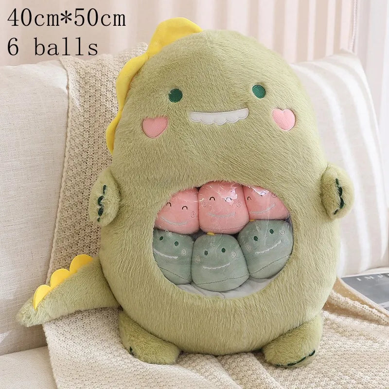 New Plush Pudding Bag Candy Bag Mini Balls Panda Koala Capybara Yellow Bear Dolls Animals Plush Pillow Birthday Gift for Kids