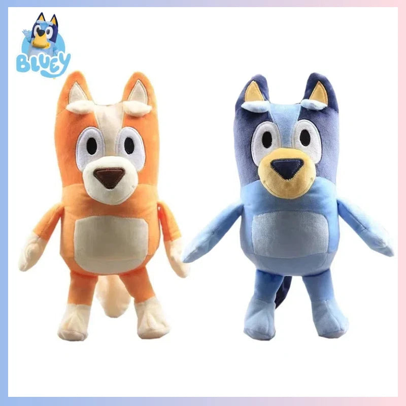 28cm Kawaii Anime Bluey Family Bingo Dog Music Figure Plush Toys Stuffed Animals Toy For Children Holiday Gifts