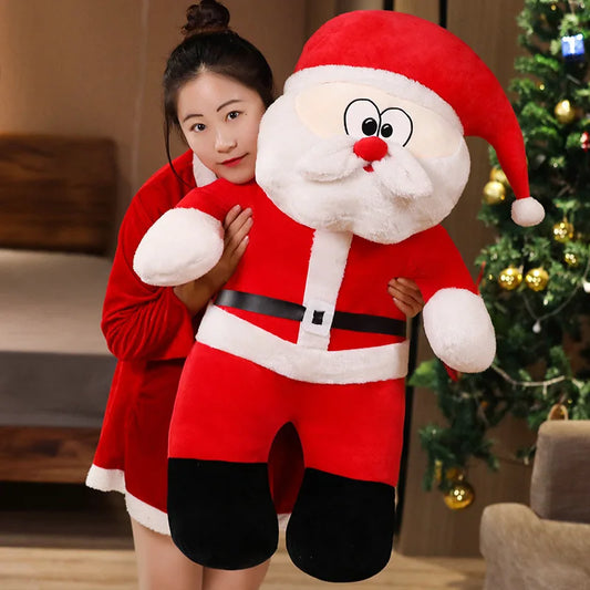 Cute Christmas Series Santa Claus Plush Toys Stuffed Soft Plushie Christmas Tree Pillow Toys for Kids Girls Xmas Gift Decor