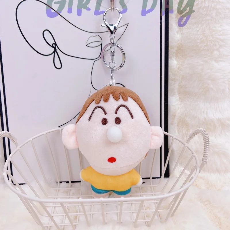 Crayon Shin-chan Plush Cute Boochan Car Keychain Snot Children's School Bag Pendant Peripheral Anime Festival Couple Gift