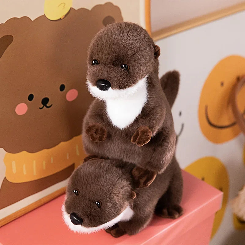 Cute Cartoon Otter Plush Toys Baby Kids Cute Kawaii Soft Stuffed Simulation Animal Dolls For Christmas Holiday Birthday Gift