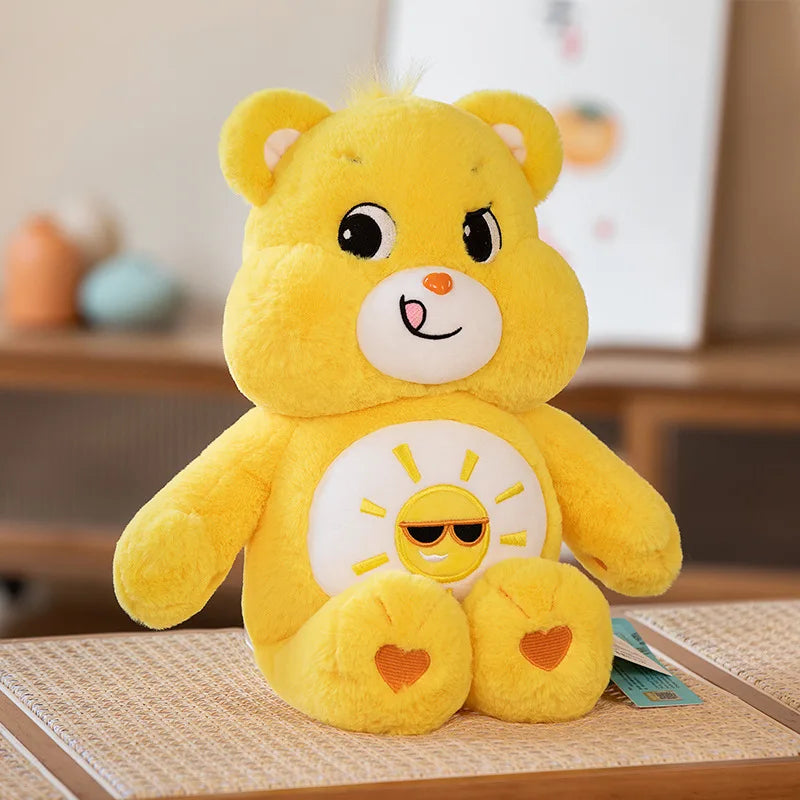 2024 Miniso Anime Peripheral Rainbow Bear Plush Doll Children's Cartoon Plush Toy Fashion New Care Bears Doll Toy Ornament Gift