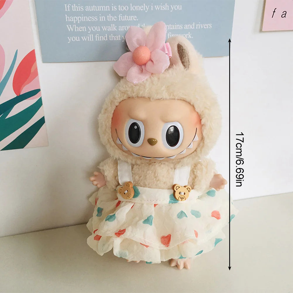 Clothes only 17cm Doll Clothes accessories for Labubu Time to chill doll clothes