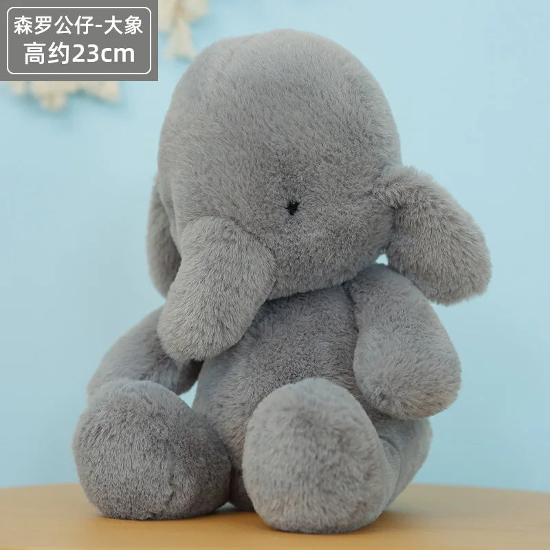 23cm Super Cute Fluffy Dinosaur Cat Elephant Bear Rabbit Dolls Plush Forest Animals Toys Baby Kids Sleep Appease Peluche Gift