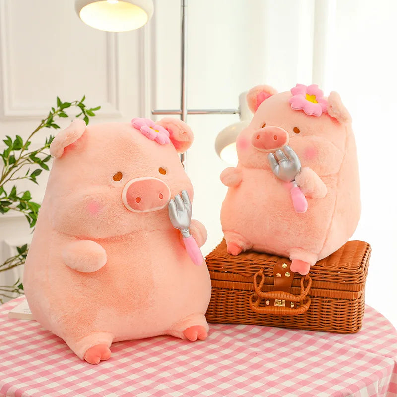 Cartoon Funny Pig Doll Anime Plush lulu Pig Toy Doll Super Soft Cute Pig Ornaments Sleep Girls Birthday Gift Decoration Toys