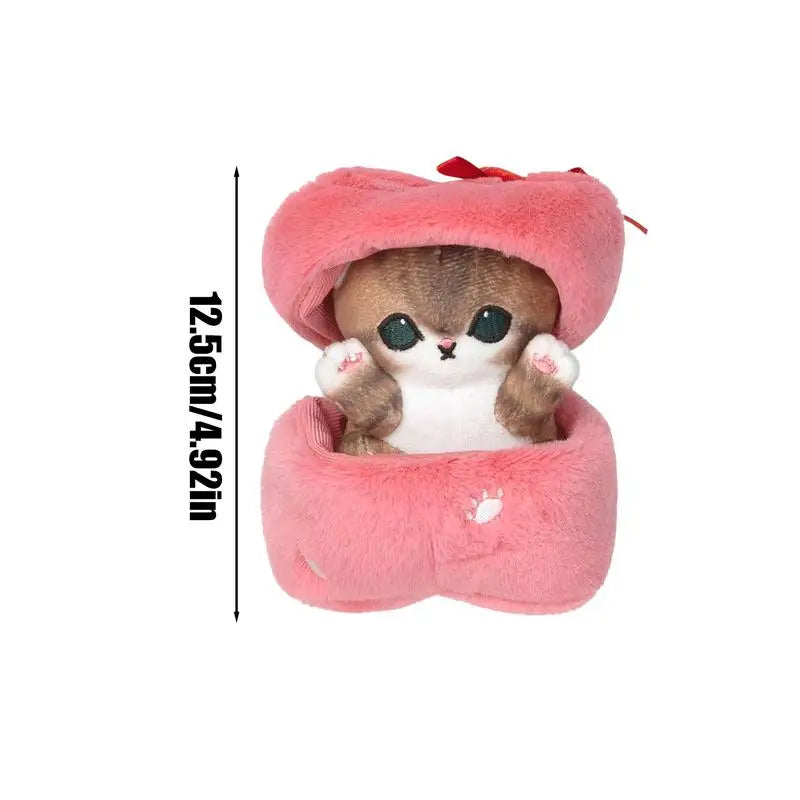 1pc 13cm Kawaiis Cat Plush Toys Valentines Day Cat Plush Doll Lovely Animal Pillow Soft Cartoon Cushion Kid Birthday Gift