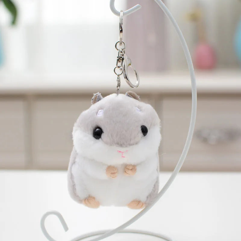 Plush Toys Animal Children toys key chain Stuffed 10cm Hamster pendant Kawaii Dolls Kids Child Christmas Gifts bag Doll For baby