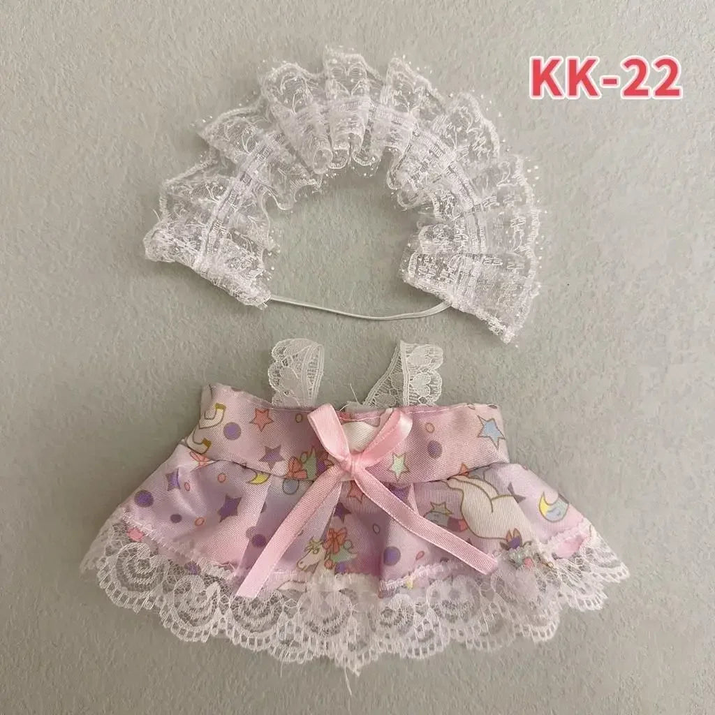 20cm cotton doll cute and sweet Lolita dress 20cm doll changing clothes small skirt for Baby three v3 no doll