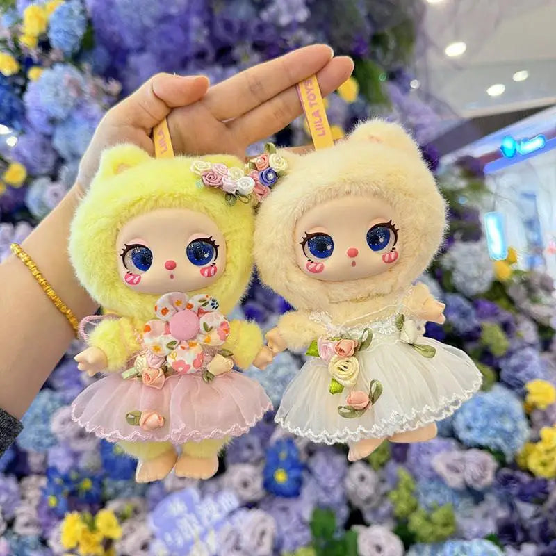 16cm Mini Plush Doll'S Clothes Outfit Accessories For Liila LUCKY CAT Idol flower fairy skirt gauze skirt Clothing Gift