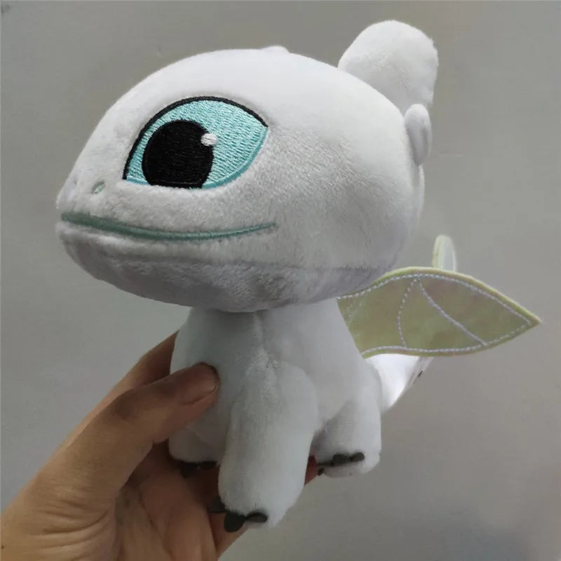 22cm Dragon Stuffed Dolls  Light Fury Toothless Night Plush Toy Soft White Dragon for Kid Dropshipping