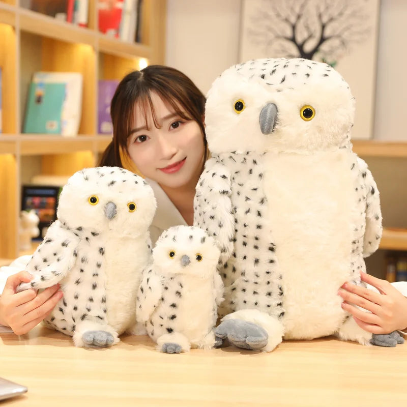 20-50cm Cuddle Toy Legend Snowy Owl Stuffed Plush Animal Toy Adult Children Gifts HP Hedwig Potter Owl