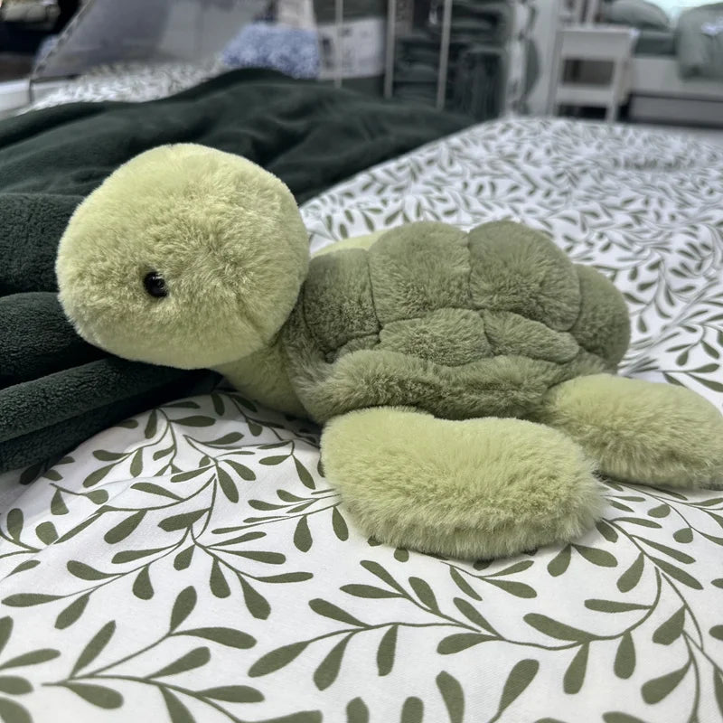 Kawaii Green Tortoise Plush Toys Cute Soft Sea Turtle Stuffed Animal Pillow Baby Appease Doll Birthday Gifts for Kids Girls