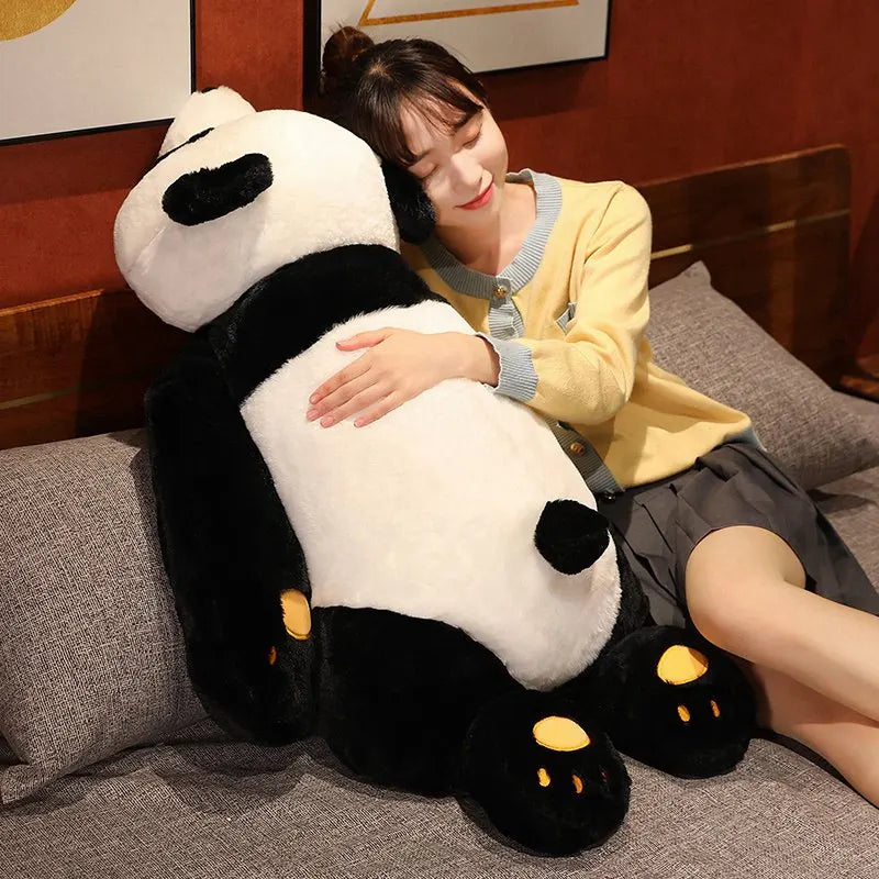 Cute Giant Long Panda Bear Plush Lie Prone Posture Stuffed Animal Doll Toy Pillow Cartoon Kawaii Dolls Girls Kids Gifts