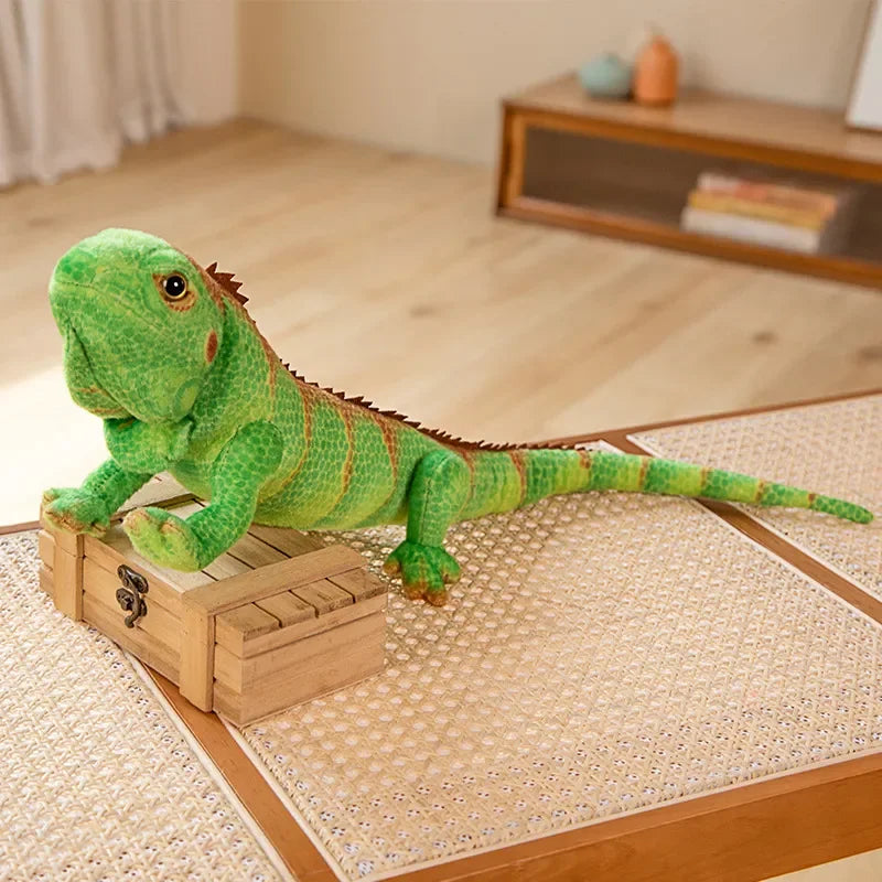 Realistic Chameleon Plush Toys Simulation Reptiles Lizard Stuffed Animal Doll Home Decor For Kids Birthday Christmas Gifts