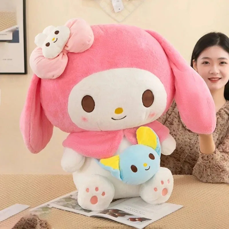 Hot 40/50cm Kawaii Sanrio Kuromi My Melody Cinnamoroll Plush Toys Doll Pillow Anime Cartoon Kids Gifts Room Decoration Dolls