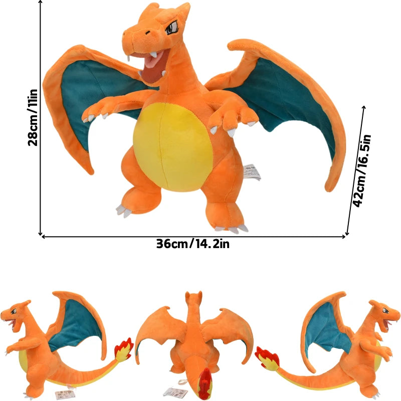 Pokemon Charizard X Y Kawaii Anime Soft Plush Toys Cute Gigantamax Charizard Cool Stuffed Animals Peluche Dolls Birthday Gifts