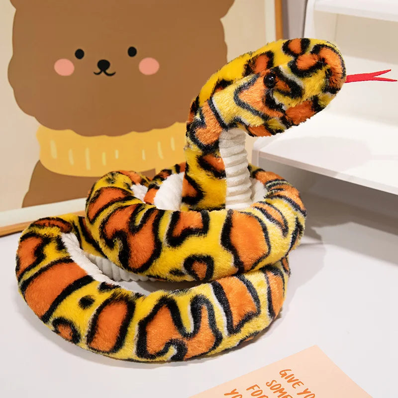 Big Size Snake Plush Anime Toys Cartoon Wild Animal Snake Stuffed Doll Kawaii Room Decor SnakeCushion Kids Xmas Gifts