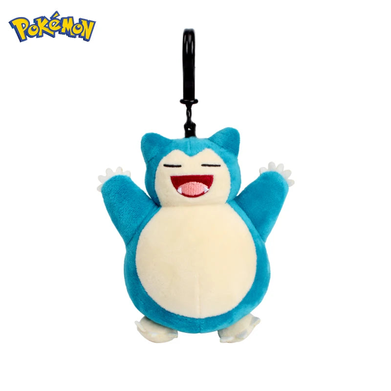 Genuine Animal Pokemon Series Pikachu Snorlax Kawaii Plush Toys Cute Pendant Keyring Keychain Birthday Party Gifts For Kid Boy