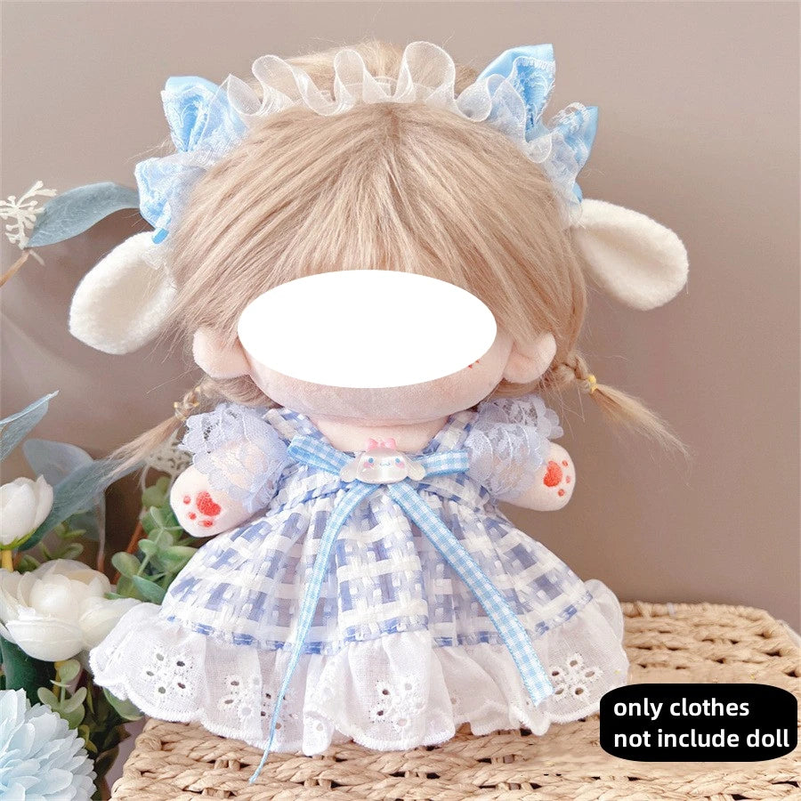 Pretty Dress Clothes for 20cm Cotton Plush Toys Dress Up Clothing Princess Skirt Cute Casual Suit Socks Set Girls Brithday Gift