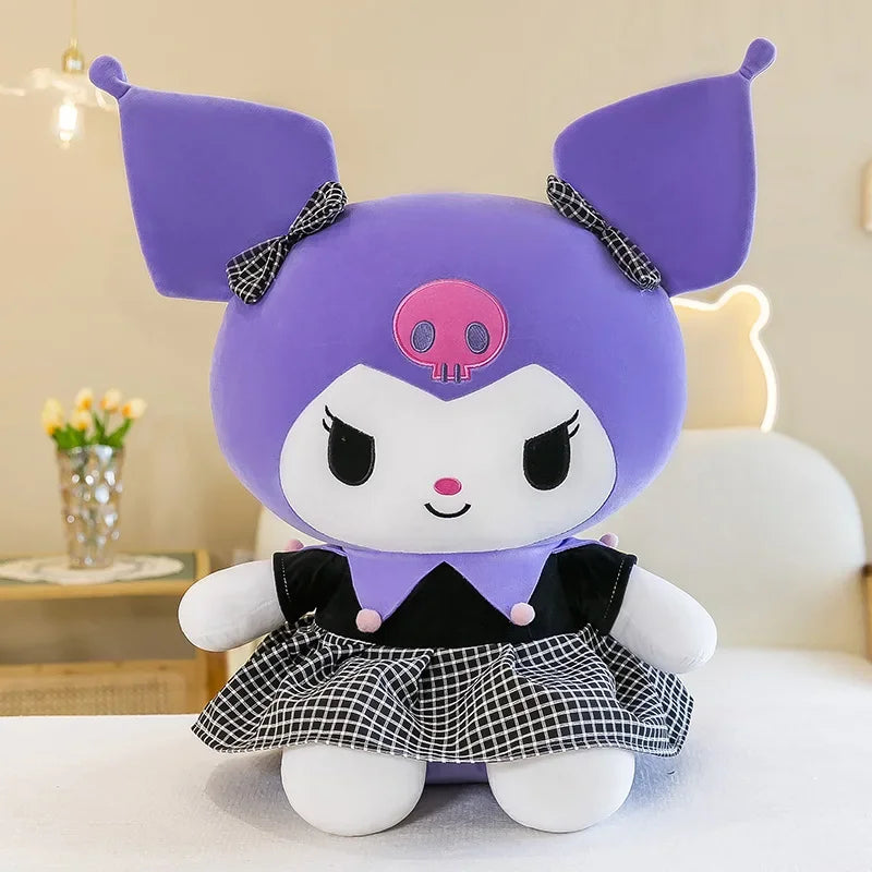 Sanrio Asli Anime Boneka Kuromi Doll Toy Mainan Mewah 25/38Cm PlusH Doll Lembut Menenangkan Gadis Boneka Mainan Hadiah Anak-anak