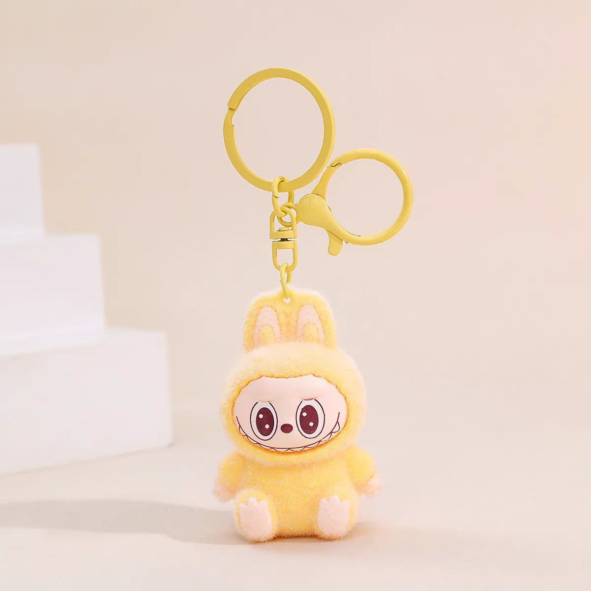 New Labubu Keychain Cartoon Labubu Backpack Pendant Decorative Car Keychain Model Doll School Bag Charm Cute Keyring Festivals