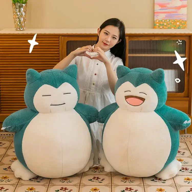 Big Size 60cm Pokemon Cute Snorlax Anime Plush Toys Pokémon Monster Plushies Soft Stuffed Animal Peluche  Gifts