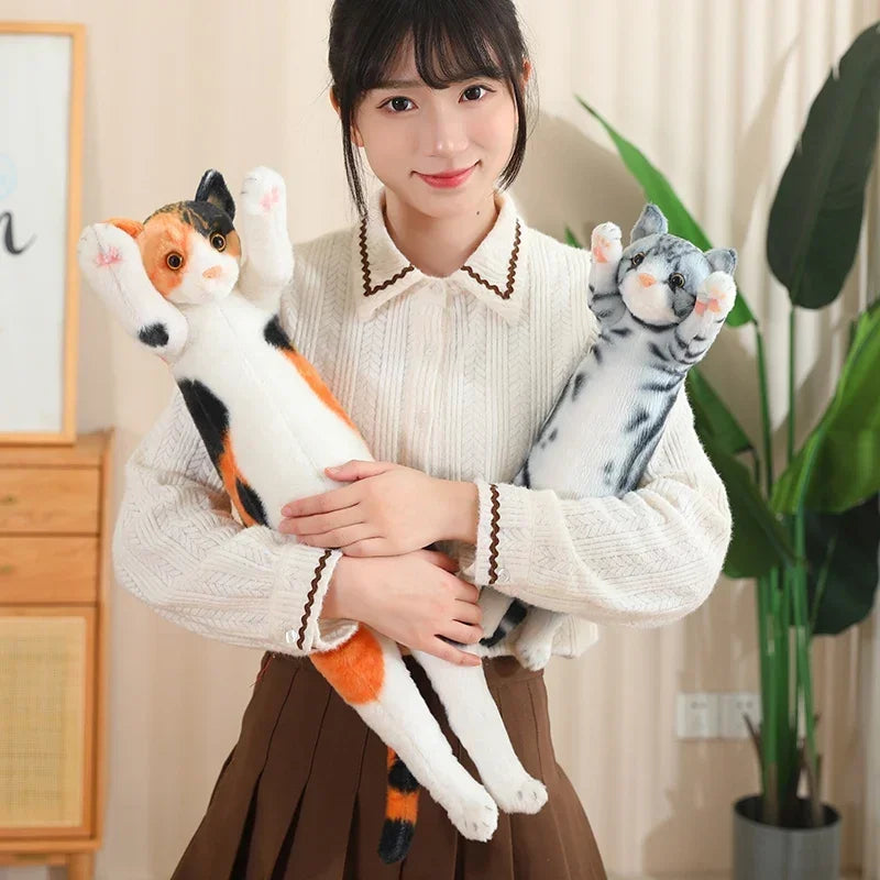 25/40/58CM Kawaii Raise Hand Kitten Plush Toys Lovely Caicai Cat Black Cat Dolls Stuffed Soft Animal Toy Nice Birthday Gifts