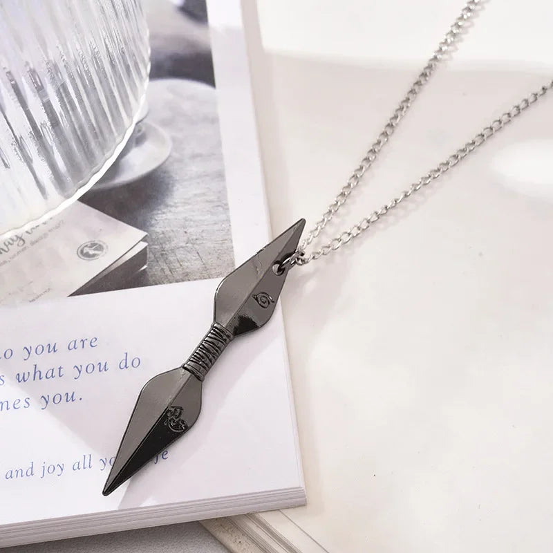 Anime Naruto Necklace Kakashi Kunai Zumaki Shuriken Action Doll Accessories Metal Alloy Pendant Cosplay Cartoon Collection Toy