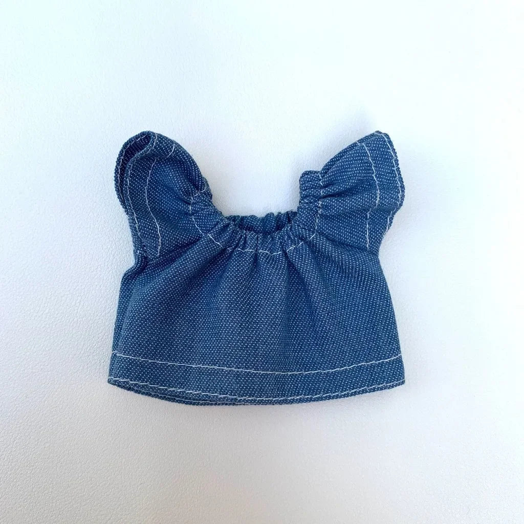 For 17cm Labubu Doll Denim Skirt doll cloth outfit Clothes Hoodies Doll Clothes Color Match Hoodies Dolls Accessories