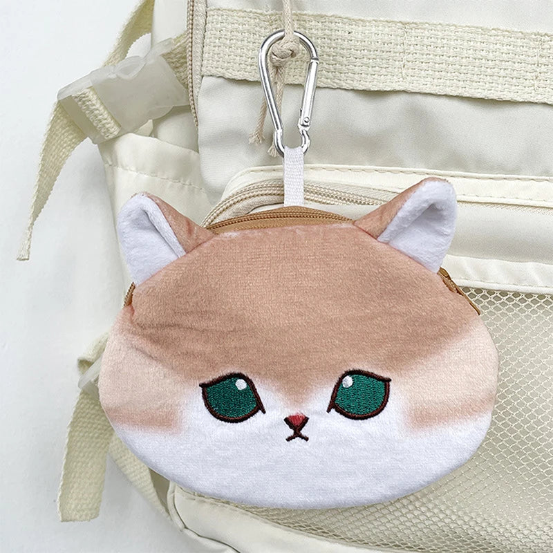 Cute Cartoon Creative Capybara Plush Coin Purse Zipper Purse Keychain Small Headphone Lipstick Bag Mini Wallet Money Bag Gifts