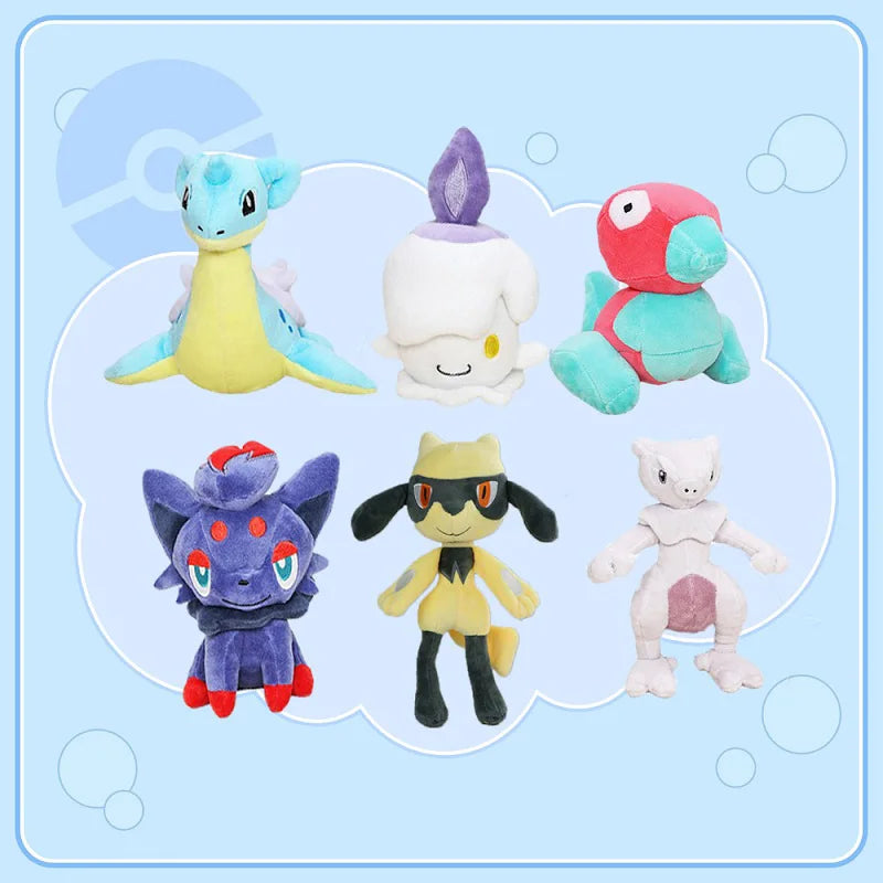 Pokemon Plush Toys Meowth Phanpy Dedenne Sprigatito Finizen Poliwag Gengar Sthffed Quaxly Riolu Litwick Peluche Dolls Gifts Kids