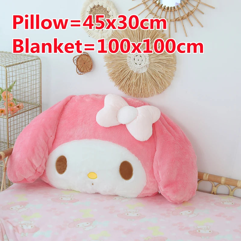 Soft My Melody Plush Toy Big Size Hug Pillow Comfortable Back Cushion Lovely Japanese Style Plushies Sofa Decorative Pillow