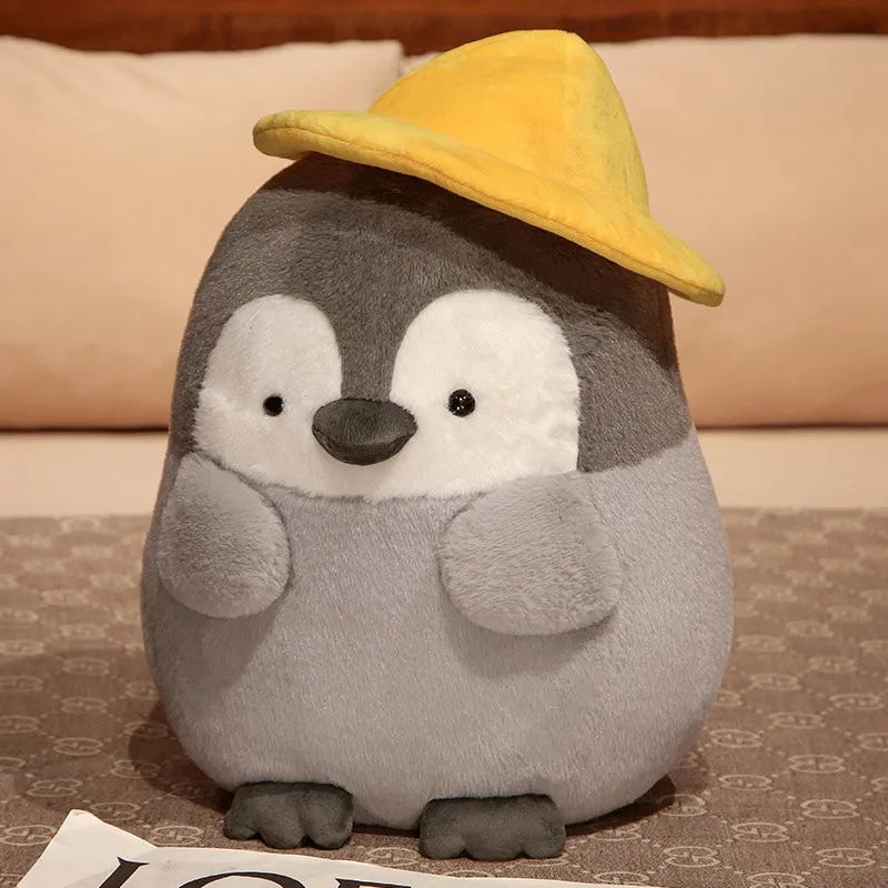 25cm-45cm New Big Cute Penguin With Melon Seeds Plush Doll Cartoon Animal Plush Toys Kawaii Anime Hamster Hat Gift For Girls