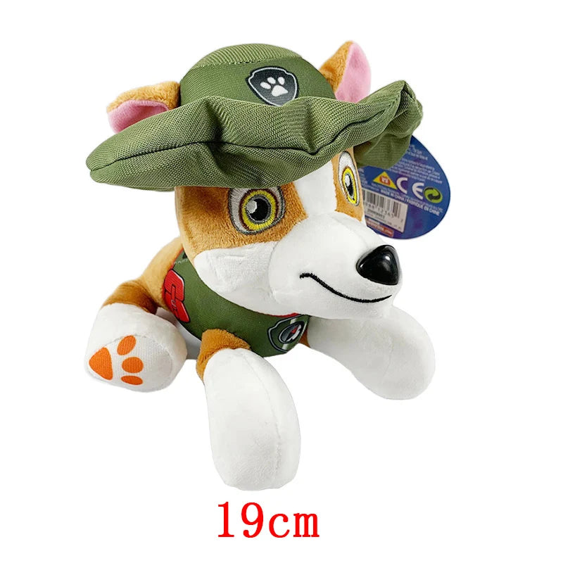 19cm Cartoon Dog Paw Plush Doll Chase Rock Animal Dog Cartoon Model Action Figures Movies Peripherals Children Christmas Gift