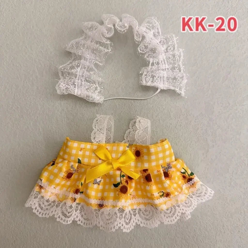 20cm cotton doll cute and sweet Lolita dress 20cm doll changing clothes small skirt for Baby three v3 no doll