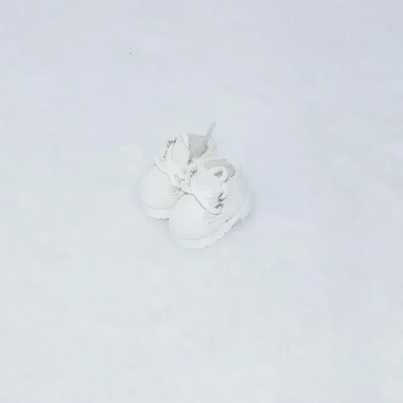 For Labubu Shoes (3.8*2.3cm) for 17cm Labubu Macaron and 10cm EXO /Cotton Doll Finger Shoes Doll Leather Shoes