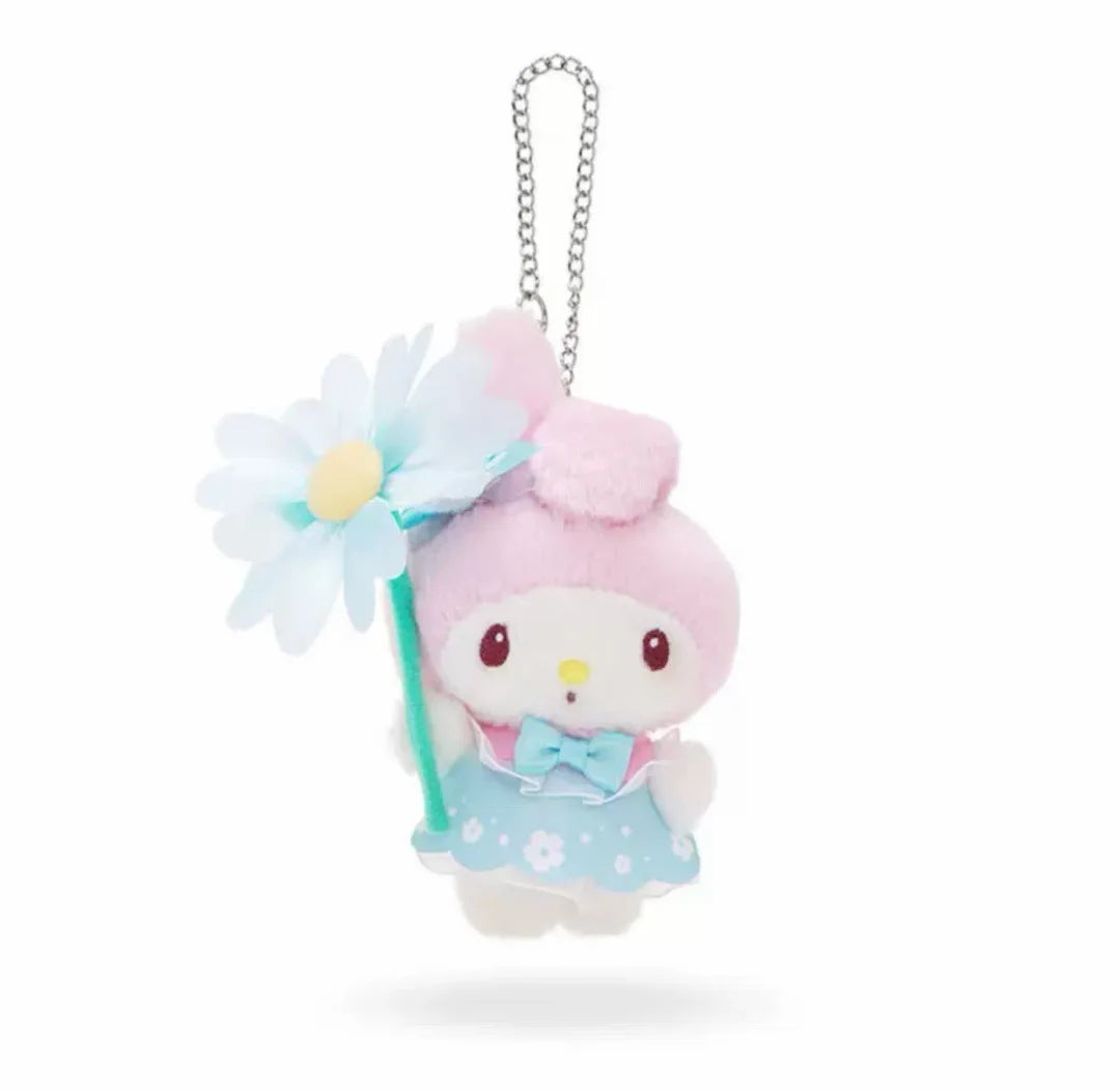 Sanrio Elf Fantasia Series Jade Guigou Melody Kuromi Pudding Dog Kt Cat Plush Pendant Gift Cute Peripheral Key Chain Holiday