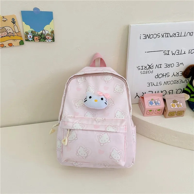 Kawaii Sanrio Bag Kuromi Cinnamoroll Melody Backpack Cartoon Anime Hello Kitty Schoolbag Student Kindergarten Storage Bag Gift