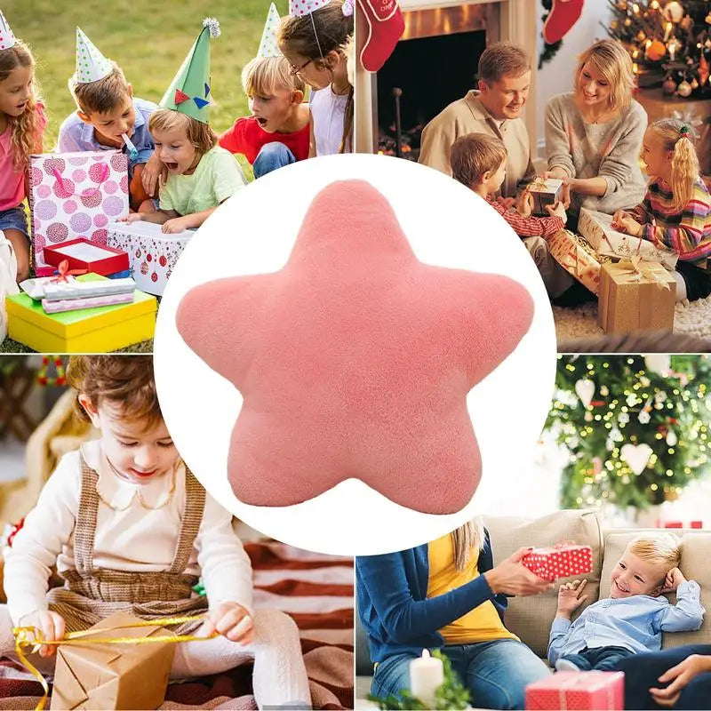 Yellow Star Throw Pillow Cuddly Stuffed Star Shape Sofa Cushion Cute Toy For Kids Stuffed Plush Toy For Bed Couch Sofa Chair