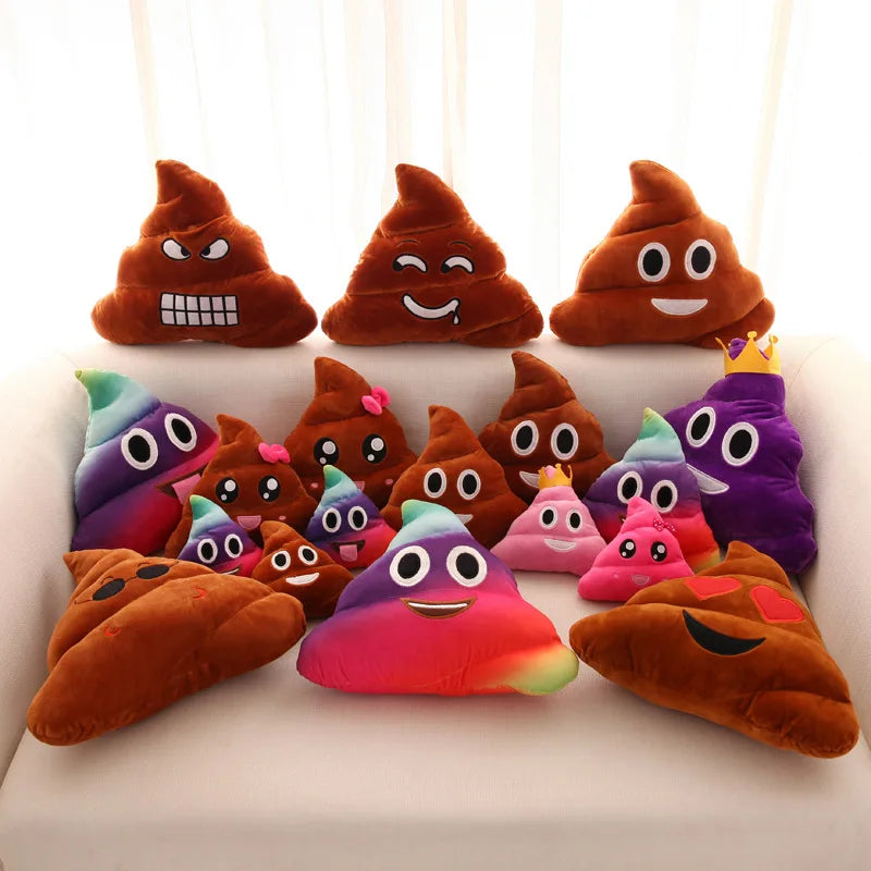 Wholesale cartoon new expression poo plush toys cute funny quirky funny poop cushion